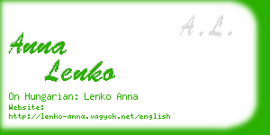 anna lenko business card